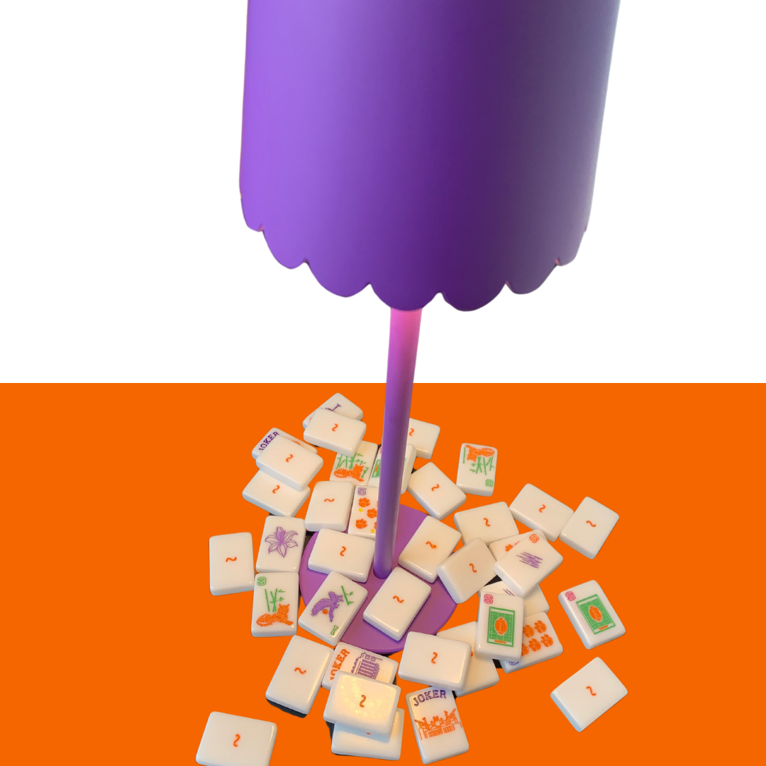 Purple Scalloped Shade Rechargeable Lamp
