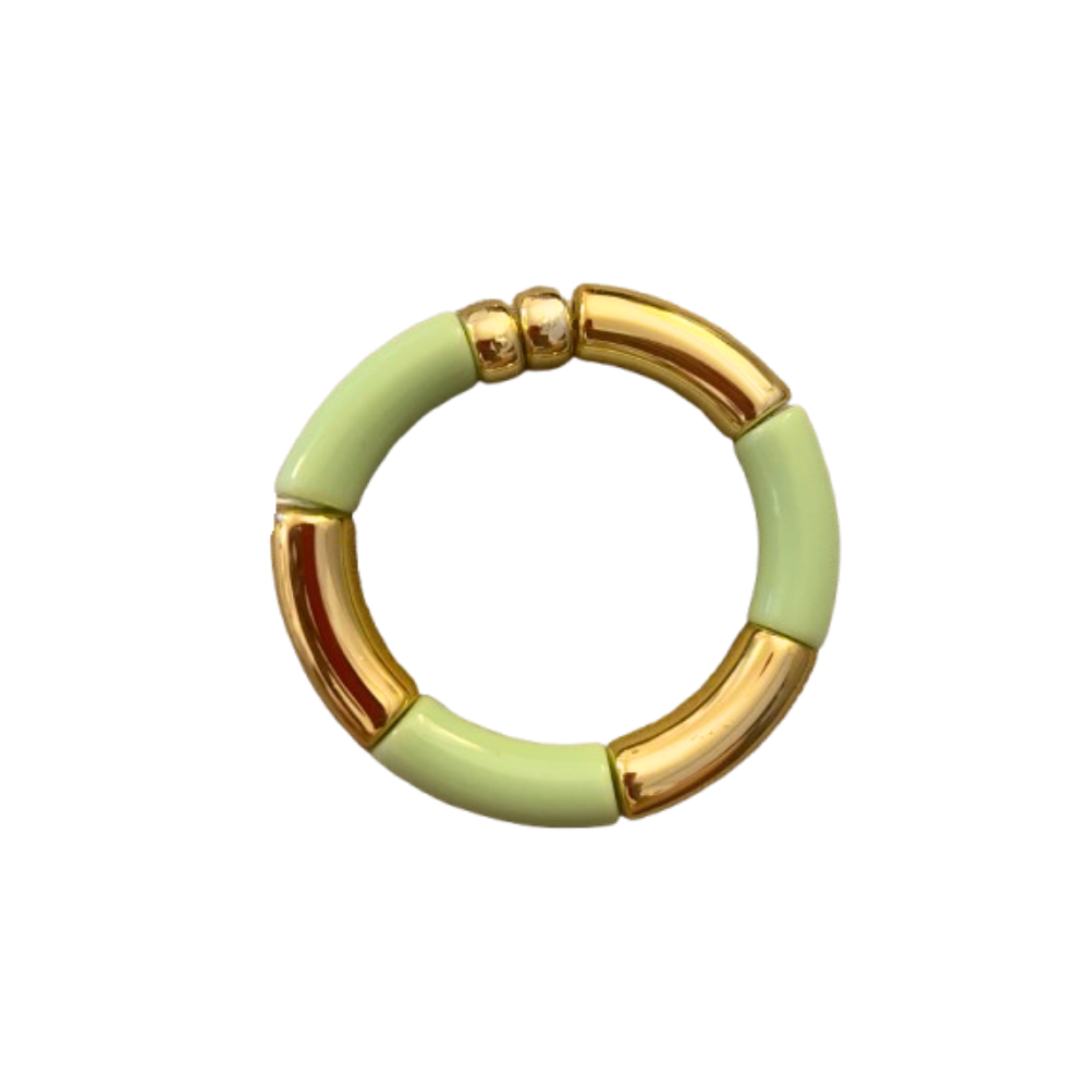 Acrylic & Gold Bracelet